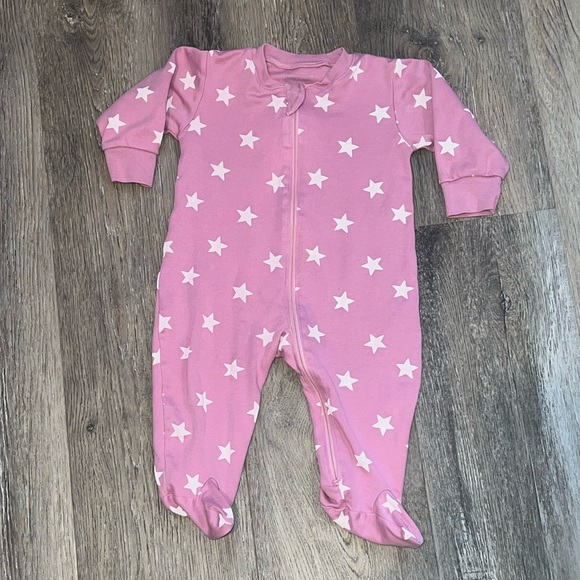 Kissy Love star print zip onesie footie - Picture 3 of 11